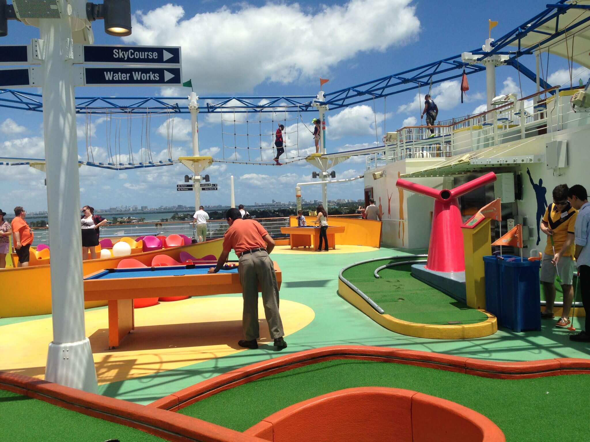 The Sports Zone onboard the Carnival Breeze
