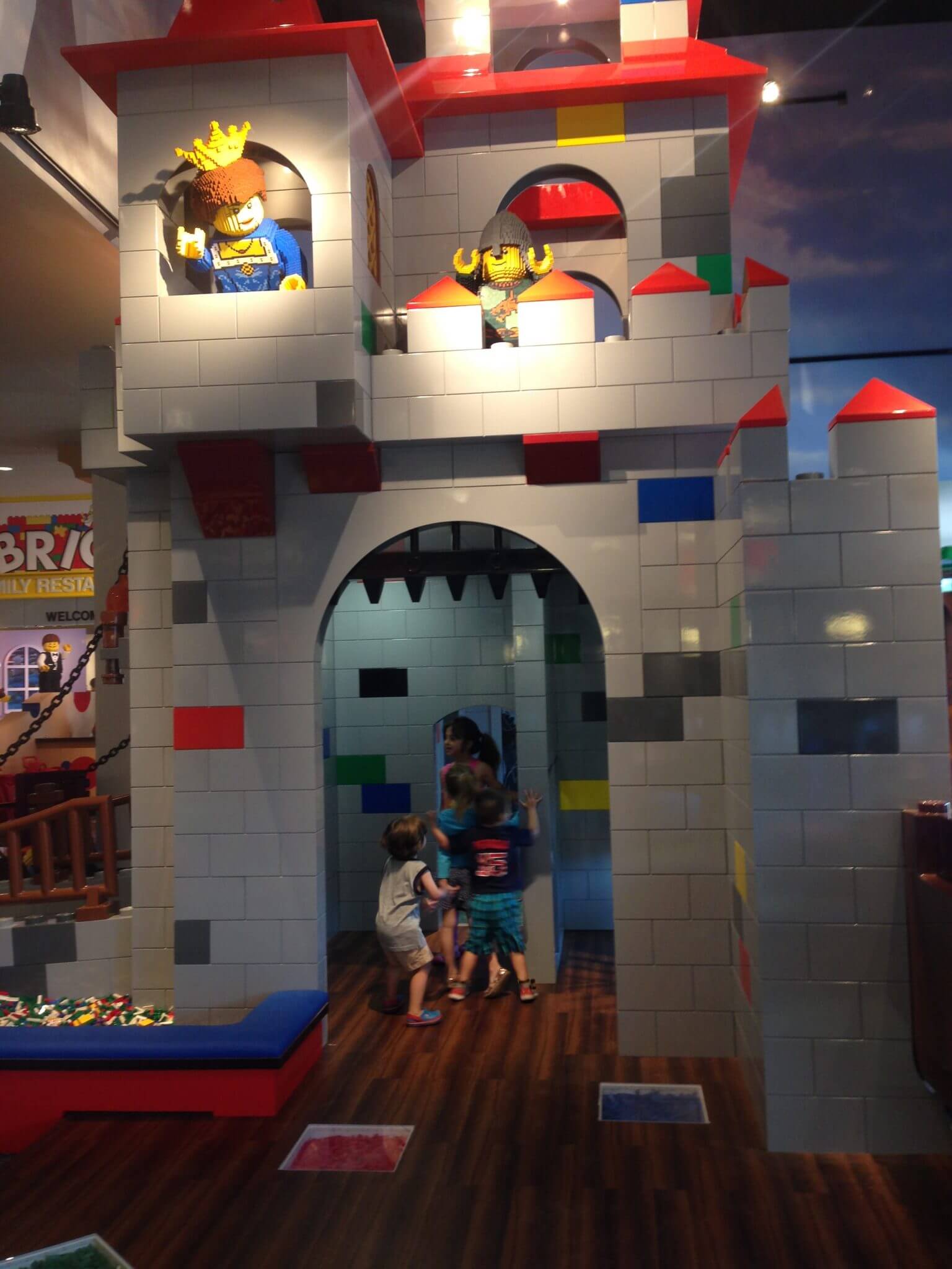 The lobby of the Legoland Hotel.